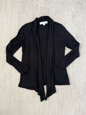 Lesley Evers Black Cardigan Knit Top XS/S
